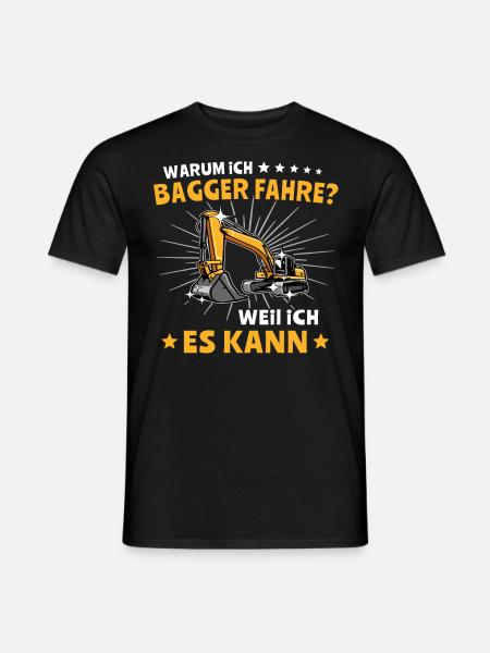 Baggerfuehrer Baggerfahrer - Männer T-Shirt - Schwarz