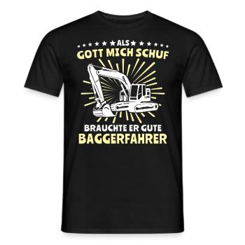 Baggerfuehrer Baggerfahrer - Männer T-Shirt - Schwarz - Vorne - AI Model Male 178 light (178cm)