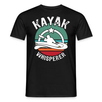 Kayak Flüsterer Kayaking - Männer T-Shirt - Schwarz - Vorne - AI Model Male 178 light (178cm)