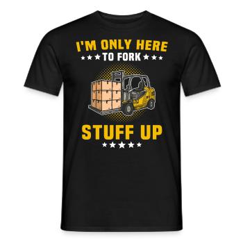 Forklift Forklift - Men's T-Shirt - black - Front - AI Model Male 178 light (178cm)