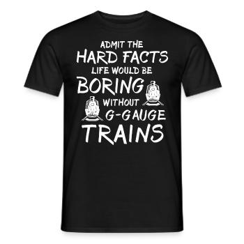 Chemin de fer de jardin Voie G Modèle de chemin de fer - T-shirt homme - noir - Devant - AI Model Male 178 light (178cm)