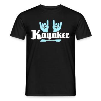 Kayaker Kayaking Kayak - Männer T-Shirt - Schwarz - Vorne - AI Model Male 178 light (178cm)