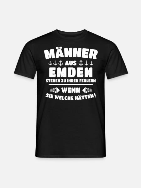 Emdener Männer Emden - Männer T-Shirt - Schwarz