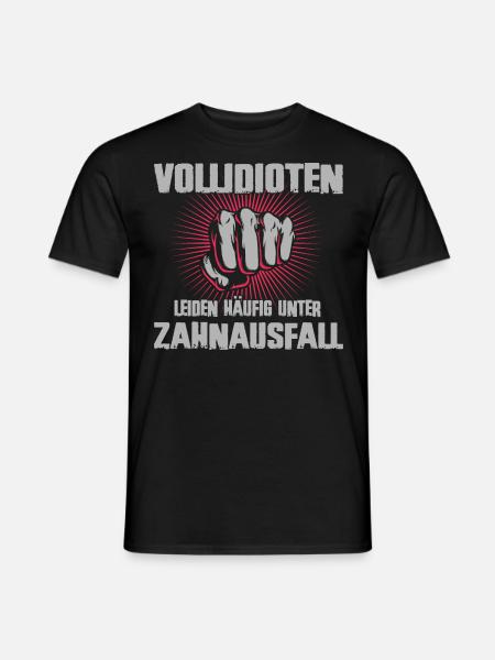 Vollidioten - Männer T-Shirt - Schwarz