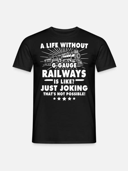 Gartenbahn Modellbahn Spur G - Männer T-Shirt - Schwarz