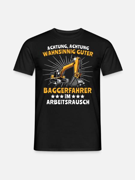 Baggerfuehrer Baggerfahrer - Männer T-Shirt - Schwarz