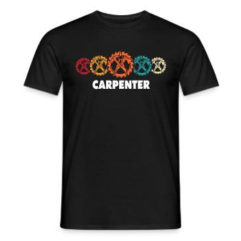 Charpentier, charpentier, charpentier, - T-shirt homme - noir - Devant - AI Model Male 178 light (178cm)