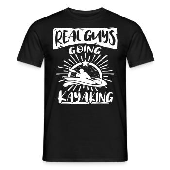 Kayaker Kayaking - Men's T-Shirt - black - Front - AI Model Male 178 light (178cm)