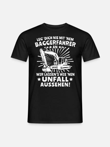 Baggerfahrer Bagger - Männer T-Shirt - Schwarz