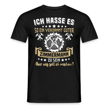 Zimmermann Zimmerer - Männer T-Shirt - Schwarz - Vorne - AI Model Male 178 light (178cm)