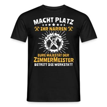 Zimmermann Zimmerer - Männer T-Shirt - Schwarz - Vorne - AI Model Male 178 light (178cm)