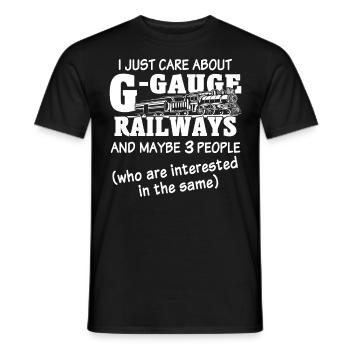 Modelleisenbahn Spur G Gartenbahn - Männer T-Shirt - Schwarz - Vorne - AI Model Male 178 light (178cm)