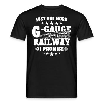 Voie de chemin de fer miniature G chemin de fer de jardin - T-shirt homme - noir - Devant - AI Model Male 178 light (178cm)