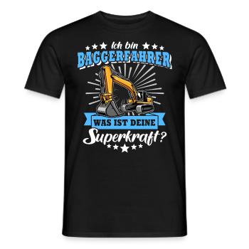 Baggerführer Bagger Baggerfahrer - Männer T-Shirt - Schwarz - Vorne - AI Model Male 178 light (178cm)