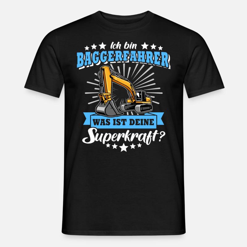 Baggerführer Bagger Baggerfahrer - Männer T-Shirt - Schwarz