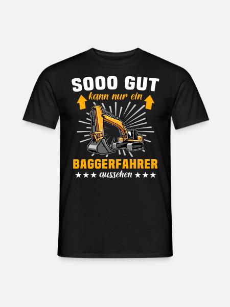 Baggerfahrer Bagger - Männer T-Shirt - Schwarz