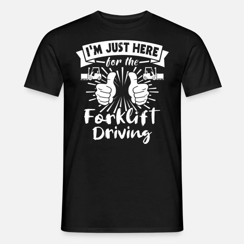 Staplerfahrer Stapler - Männer T-Shirt - Schwarz