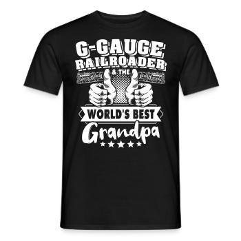 Jardin Chemin de fer Grand-père Gauge G Grand-père - T-shirt homme - noir - Devant - AI Model Male 178 light (178cm)