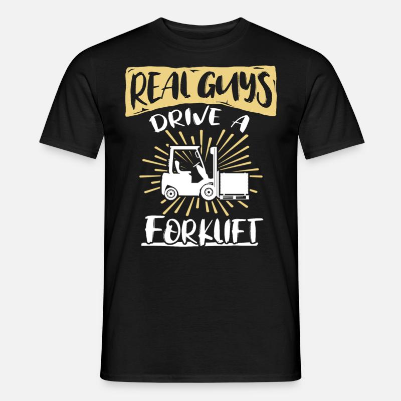Gabelstapler Staplerfahrer - Männer T-Shirt - Schwarz