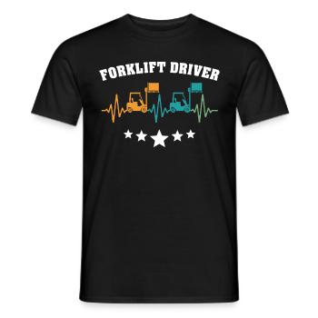 Forklift Forklift Driver - Men's T-Shirt - black - Front - AI Model Male 178 light (178cm)