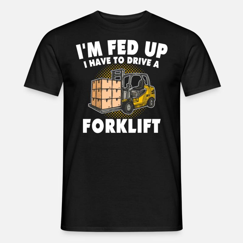 Gabelstapler Staplerfahrer - Männer T-Shirt - Schwarz
