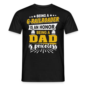 Gartenbahn Spur G Papa - Männer T-Shirt - Schwarz - Vorne - AI Model Male 178 light (178cm)