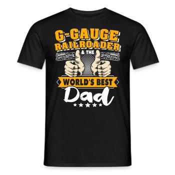 Gartenbahn Spur G Papa - Männer T-Shirt - Schwarz - Vorne - AI Model Male 178 light (178cm)