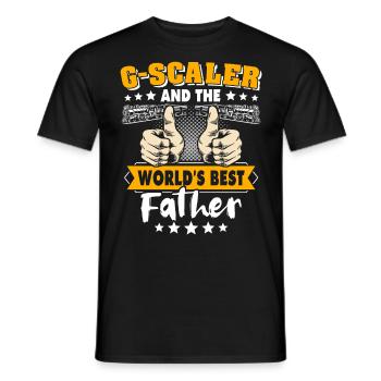 Gartenbahn Spur G Papa - Männer T-Shirt - Schwarz - Vorne - AI Model Male 178 light (178cm)