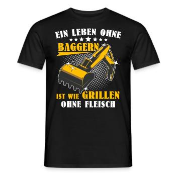 Baggerführer Baggerfahrer - Männer T-Shirt - Schwarz - Vorne - AI Model Male 178 light (178cm)