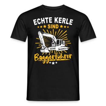Baggerführer Baggerfahrer - Männer T-Shirt - Schwarz - Vorne - AI Model Male 178 light (178cm)