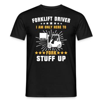 Staplerfahrer Stapler - Männer T-Shirt - Schwarz - Vorne - AI Model Male 178 light (178cm)