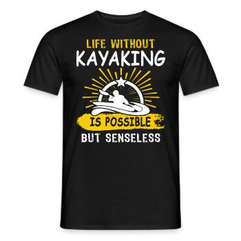 Kayaker Kayak Kayaking - Männer T-Shirt - Schwarz - Vorne - AI Model Male 178 light (178cm)