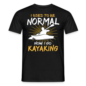 Kayaker Kayak Kayaking - Männer T-Shirt - Schwarz - Vorne - AI Model Male 178 light (178cm)