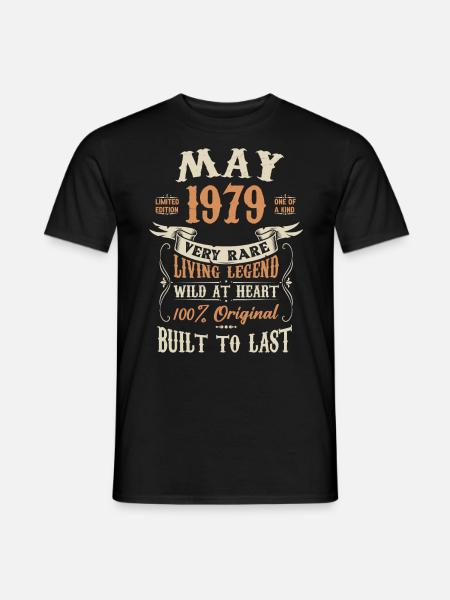 May 1979 Birthday Present - Men's T-Shirt - black