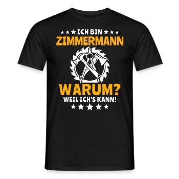Zimmermann Zimmerer - Männer T-Shirt - Schwarz - Vorne - AI Model Male 178 light (178cm)