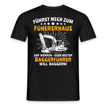 Baggerführer Bagger Baggerfahrer - Männer T-Shirt - Schwarz - Vorne - AI Model Male 178 light (178cm)