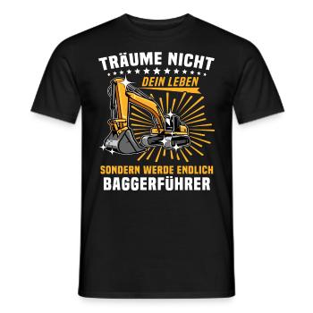Baggerführer Bagger Baggerfahrer - Männer T-Shirt - Schwarz - Vorne - AI Model Male 178 light (178cm)