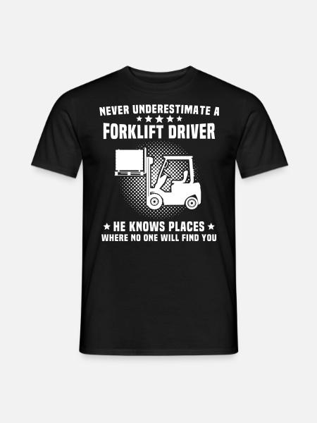 Stapler Staplerfahrer - Männer T-Shirt - Schwarz