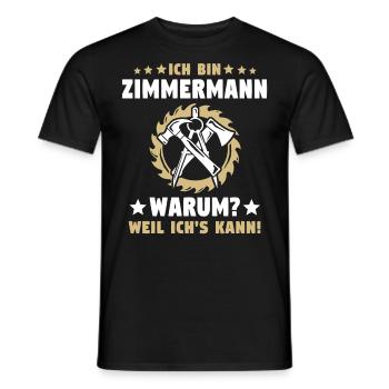 Zimmermann Zimmerleute Zimmerer - Männer T-Shirt - Schwarz - Vorne - AI Model Male 178 light (178cm)