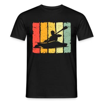 Kayaking Kayak - Männer T-Shirt - Schwarz - Vorne - AI Model Male 178 light (178cm)