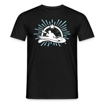 Kayaking Kayak - Männer T-Shirt - Schwarz - Vorne - AI Model Male 178 light (178cm)