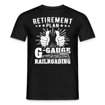 Gartenbahn Rentner Garteneisenbahn Spur G - Männer T-Shirt - Schwarz - Vorne - AI Model Male 178 light (178cm)
