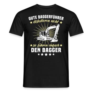 Bagger Baggerfahrer - Männer T-Shirt - Schwarz - Vorne - AI Model Male 178 light (178cm)