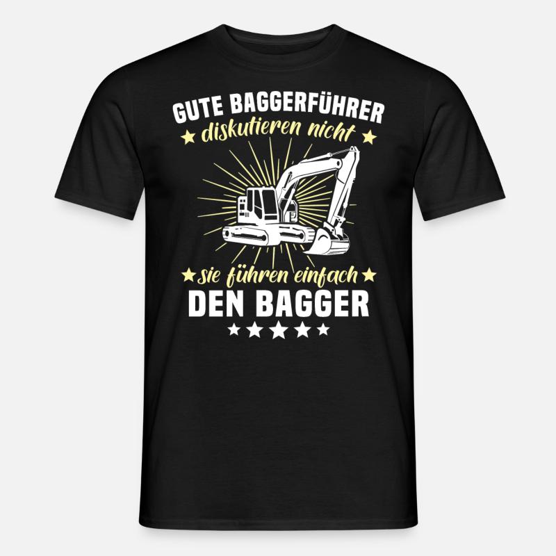 Bagger Baggerfahrer - Männer T-Shirt - Schwarz