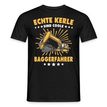 Bagger Baggerfahrer - Männer T-Shirt - Schwarz - Vorne - AI Model Male 178 light (178cm)