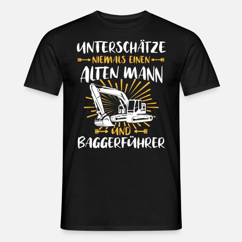 Bagger Baggerfahrer - Männer T-Shirt - Schwarz