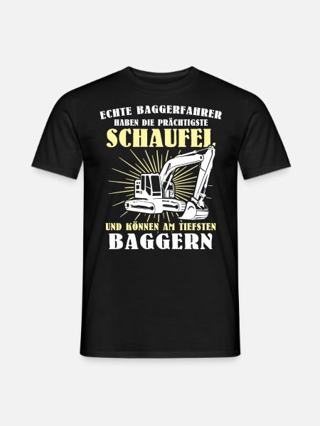 Bagger Baggerfahrer - Männer T-Shirt - Schwarz
