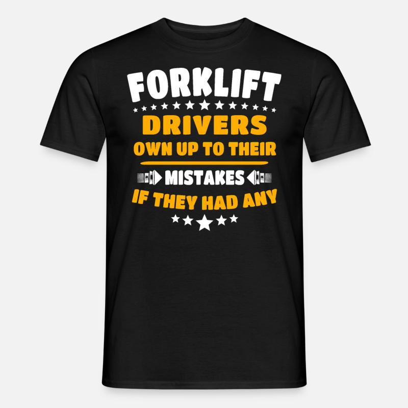 Stapler Gabelstapler - Männer T-Shirt - Schwarz