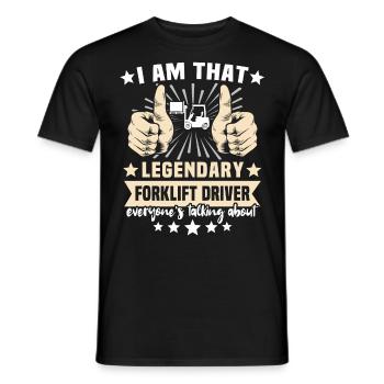 Forklift Forklift - Men's T-Shirt - black - Front - AI Model Male 178 light (178cm)