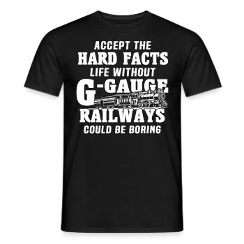 Spur G Modelleisenbahn Gartenbahn - Männer T-Shirt - Schwarz - Vorne - AI Model Male 178 light (178cm)